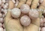 CDN05 25mm round rose quartz decorations wholesale