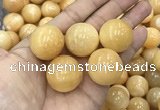 CDN07 25mm round yellow jade decorations wholesale