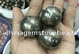 CDN10 30mm round pyrite gemstone decorations wholesale