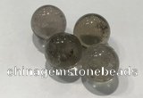 CDN1002 20mm round smoky quartz decorations wholesale