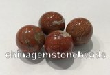 CDN1007 20mm round red jasper decorations wholesale