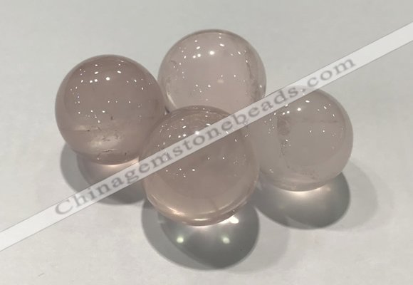 CDN1011 25mm round rose quartz decorations wholesale