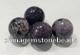 CDN1012 25mm round charoite decorations wholesale