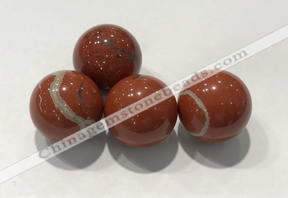 CDN1017 25mm round red jasper decorations wholesale