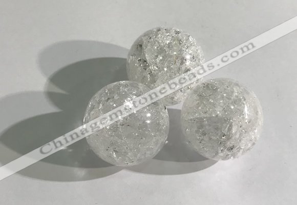 CDN1037 30mm round crackle quartz decorations wholesale