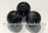 CDN1053 30mm round blue tiger eye decorations wholesale