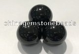 CDN1057 30mm round black obsidian decorations wholesale