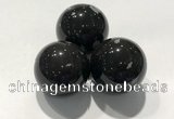 CDN1059 30mm round snowflake obsidian decorations wholesale