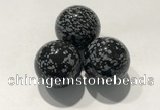 CDN1061 30mm round snowflake obsidian decorations wholesale