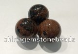 CDN1062 30mm round mahogany obsidian decorations wholesale