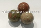 CDN1065 30mm round unakite decorations wholesale