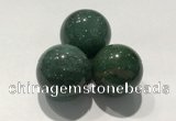 CDN1077 30mm round green biotite decorations wholesale