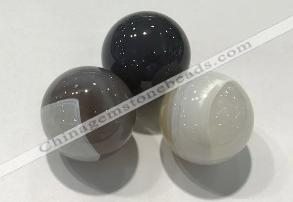 CDN1090 30mm round agate decorations wholesale