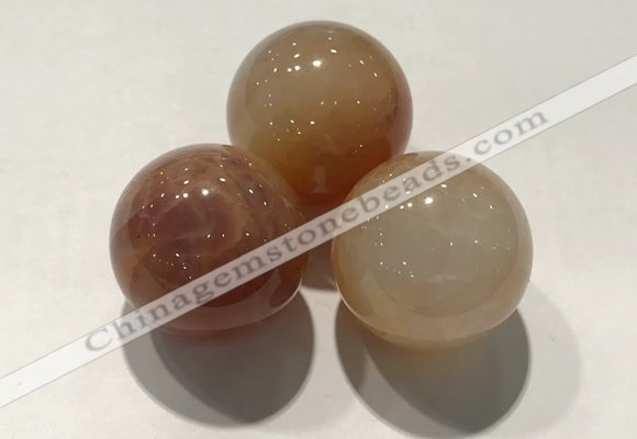 CDN1097 30mm round fire agate decorations wholesale