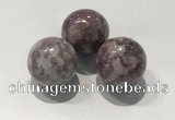 CDN1100 30mm round lilac jasper decorations wholesale