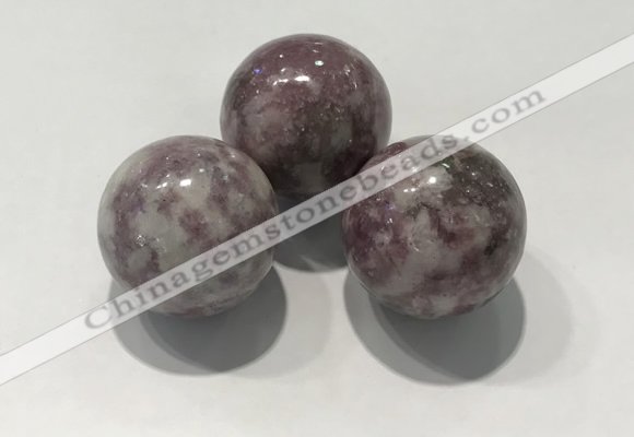 CDN1100 30mm round lilac jasper decorations wholesale