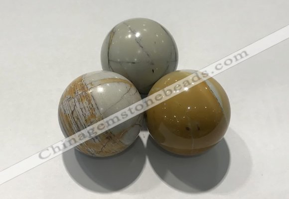 CDN1114 30mm round picasso jasper decorations wholesale