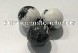 CDN1122 30mm round black & white jasper decorations wholesale