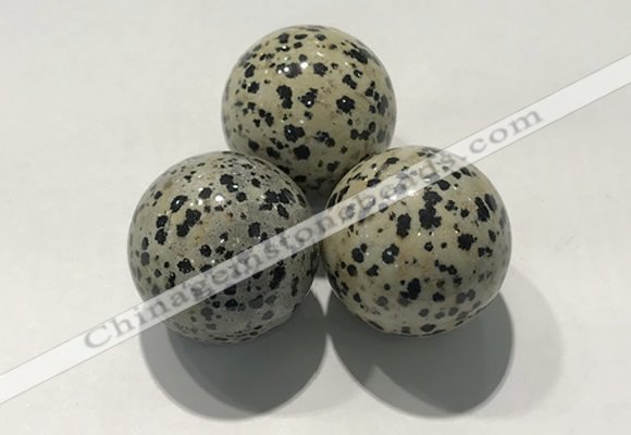 CDN1132 30mm round dalmatian jasper decorations wholesale