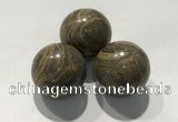 CDN1134 30mm round coffee wood jasper decorations wholesale