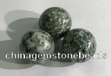 CDN1159 30mm round Qinghai jade decorations wholesale