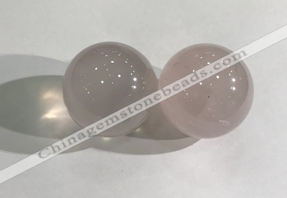 CDN1175 35mm round rose quartz decorations wholesale