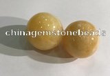 CDN1176 35mm round yellow jade decorations wholesale