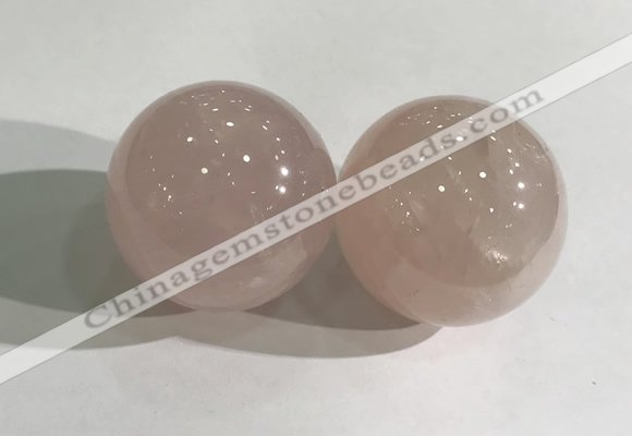 CDN1203 40mm round rose quartz decorations wholesale