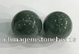 CDN1244 40mm round green biotite decorations wholesale