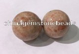 CDN1249 40mm round golden sunstone decorations wholesale