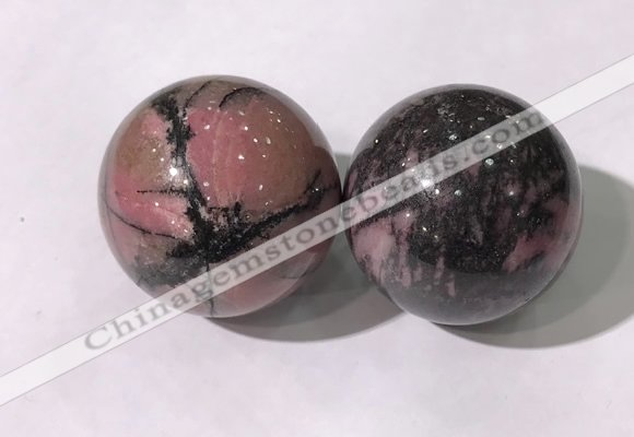 CDN1250 40mm round rhodonite decorations wholesale