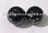 CDN1251 40mm round snowflake obsidian decorations wholesale