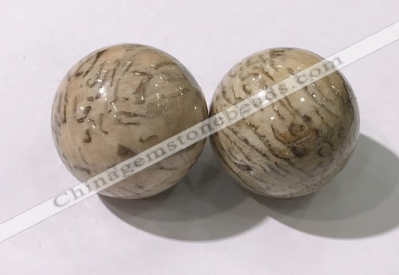 CDN1255 40mm round feldspar decorations wholesale