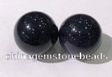 CDN1257 40mm round blue goldstone decorations wholesale