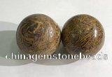 CDN1281 40mm round elephant blood stone decorations wholesale