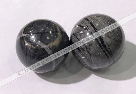 CDN1294 40mm round picasso jasper decorations wholesale