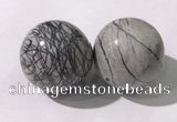 CDN1295 40mm round net jasper decorations wholesale