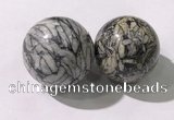 CDN1296 40mm round jasper decorations wholesale