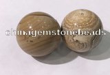 CDN1298 40mm round picture jasper decorations wholesale