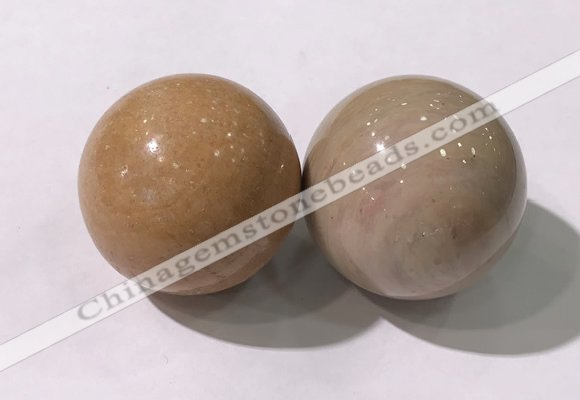 CDN1314 40mm round wood jasper decorations wholesale