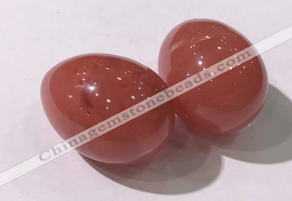 CDN1336 35*45mm egg-shaped cherry quartz decorations wholesale