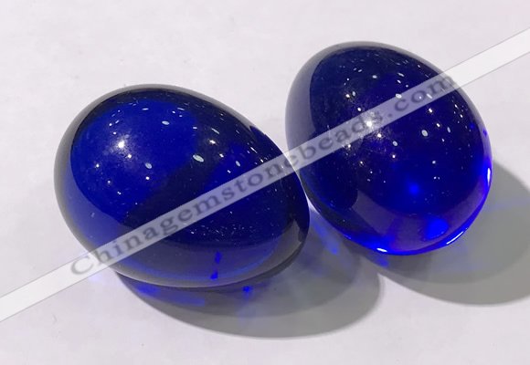 CDN1341 35*45mm egg-shaped glass decorations wholesale