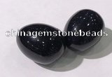 CDN1345 35*45mm egg-shaped blue goldstone decorations wholesale