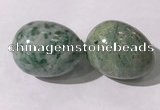 CDN1354 35*45mm egg-shaped Qinghai jade decorations wholesale