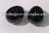 CDN1376 35*45mm egg-shaped black obsidian decorations wholesale