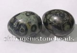 CDN1385 35*45mm egg-shaped kambaba jasper decorations wholesale