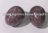 CDN1387 35*45mm egg-shaped lilac jasper decorations wholesale