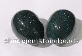 CDN1388 35*45mm egg-shaped blood jasper decorations wholesale