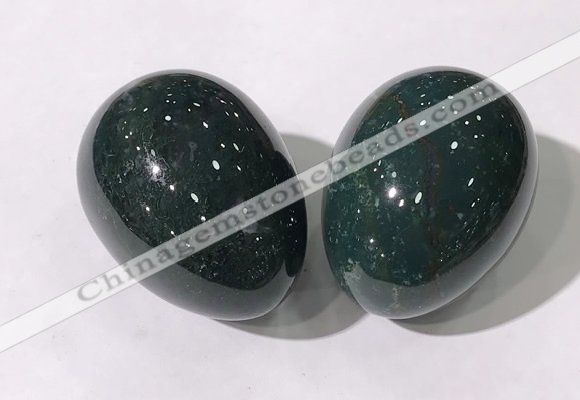 CDN1388 35*45mm egg-shaped blood jasper decorations wholesale