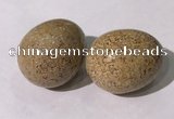 CDN1392 35*45mm egg-shaped jasper decorations wholesale